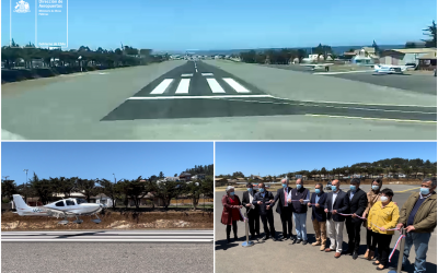 Región de O’Higgins: Inauguran renovación de la pista del aeródromo de Pichilemu, lo que fortalece la red de emergencia regional