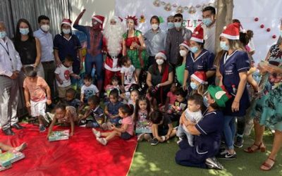 Nivel central celebró la Navidad con niños y niñas del jardín infantil Mariano Puga de la población La Legua