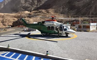 Vicepresidente Elizalde inauguró punto de posada de helicópteros en complejo fronterizo Agua Negra